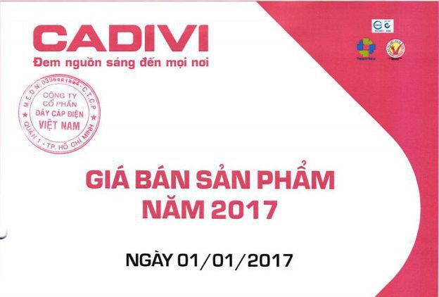 Bảng giá cáp điện Cadivi mới nhất